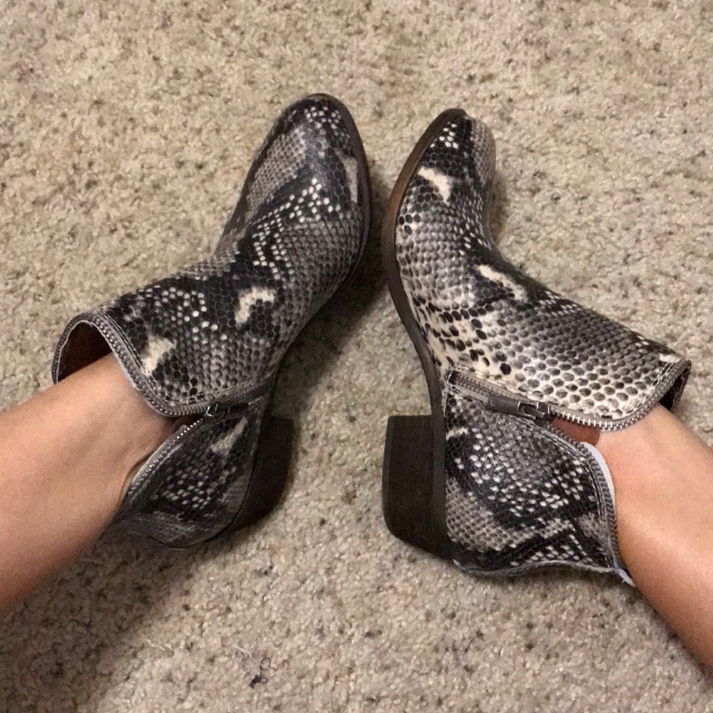 Lucky Brand Snakeskin Booties